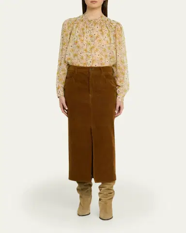 Etoile Isabel Marant Odalie Corduroy Midi Skirt | Thumbnail 2 Etoile Isabel Marant Odalie Corduroy Midi Skirt | Thumbnail 2