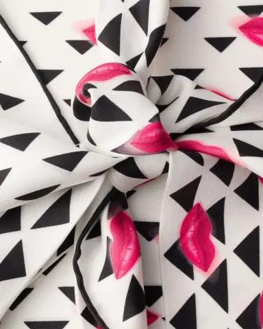Prada Lips-Print Backless Silk Twill Halter Top | Thumbnail 4