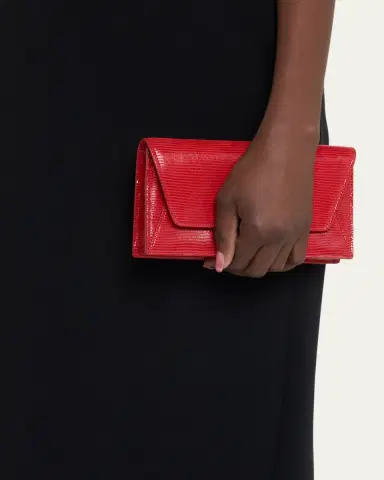 Akris Anouk Lizard-Print Clutch Bag w/ Chain | Thumbnail 6 Akris Anouk Lizard-Print Clutch Bag w/ Chain | Thumbnail 6