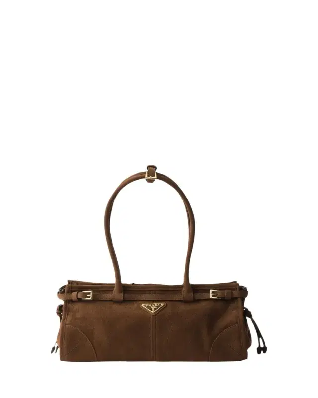 Prada Bonnie Medium Nubuck Leather Shoulder Bag