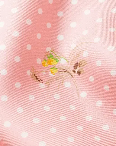 Prada Polka Dot Floral-Print Silk Twill Scarf | Thumbnail 2