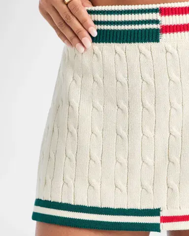 SEROYA Pearson Cable-Knit Mini Skirt | Thumbnail 5 SEROYA Pearson Cable-Knit Mini Skirt | Thumbnail 5