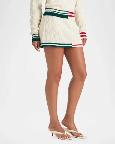 SEROYA Pearson Cable-Knit Mini Skirt | Thumbnail 6 SEROYA Pearson Cable-Knit Mini Skirt | Thumbnail 6