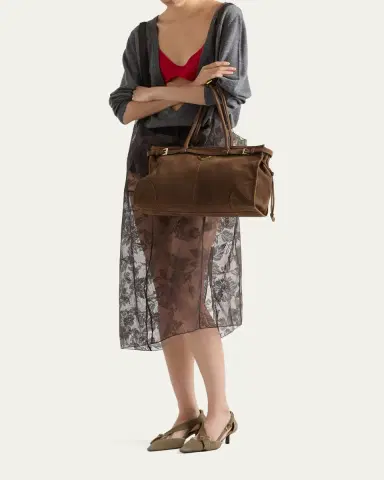Prada Bonnie Large Nubuck Leather Shoulder Bag | Thumbnail 5
