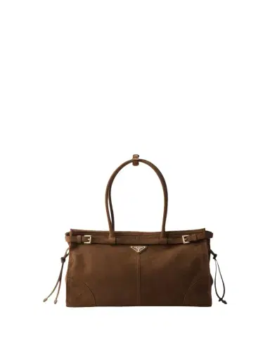 Prada Bonnie Large Nubuck Leather Shoulder Bag | Thumbnail 1