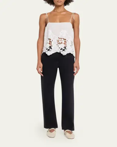 Ronny Kobo Blaire Floral-Embroidered Cotton Top | Thumbnail 2 Ronny Kobo Blaire Floral-Embroidered Cotton Top | Thumbnail 2