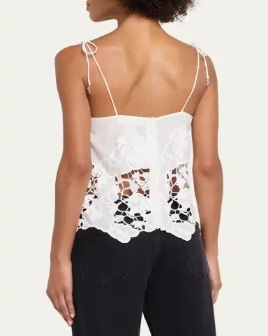Ronny Kobo Blaire Floral-Embroidered Cotton Top | Thumbnail 3 Ronny Kobo Blaire Floral-Embroidered Cotton Top | Thumbnail 3