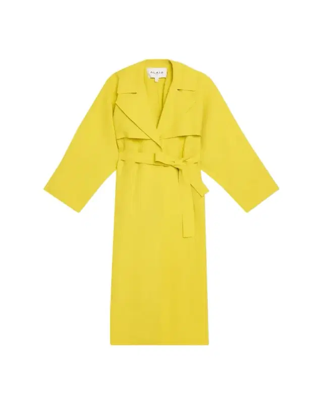 ALAÏA Paper Belted Midi Trench Coat