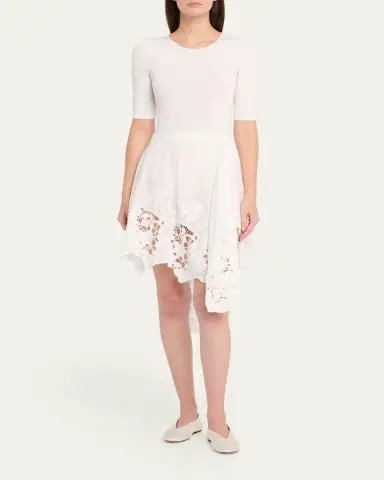 Ronny Kobo Ashley Embroidered Asymmetric Cotton Skirt | Thumbnail 2 Ronny Kobo Ashley Embroidered Asymmetric Cotton Skirt | Thumbnail 2