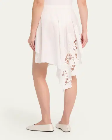 Ronny Kobo Ashley Embroidered Asymmetric Cotton Skirt | Thumbnail 3 Ronny Kobo Ashley Embroidered Asymmetric Cotton Skirt | Thumbnail 3