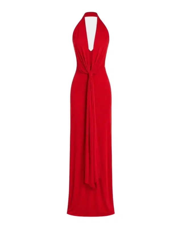 Kayla Draped Jersey Maxi Dress