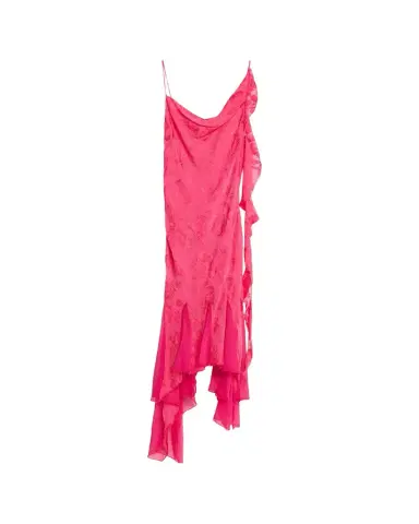 Ronny Kobo Aeris Draped Floral Jacquard Godet Midi Dress | Thumbnail 1