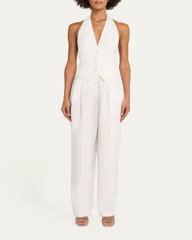 Ronny Kobo Rex Backless Plunging Vest Jumpsuit | Thumbnail 2