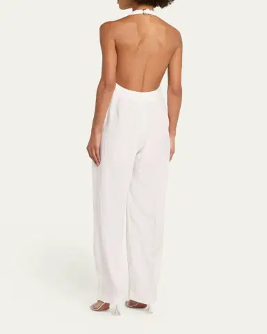 Ronny Kobo Rex Backless Plunging Vest Jumpsuit | Thumbnail 3