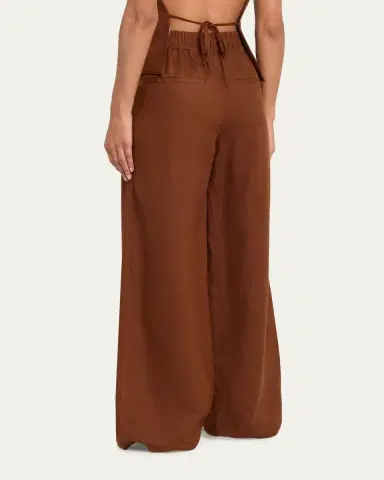 A.L.C. Tyler Wide-Leg Linen Pants | Thumbnail 3