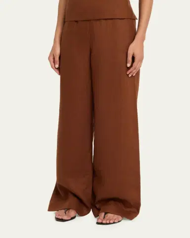A.L.C. Tyler Wide-Leg Linen Pants | Thumbnail 4