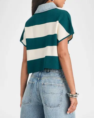 SEROYA Corsa Striped Cotton Top | Thumbnail 3 SEROYA Corsa Striped Cotton Top | Thumbnail 3