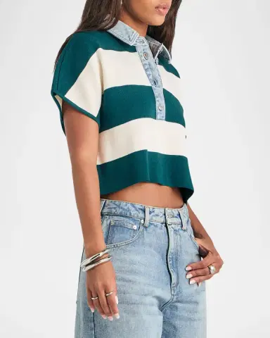 SEROYA Corsa Striped Cotton Top | Thumbnail 6 SEROYA Corsa Striped Cotton Top | Thumbnail 6