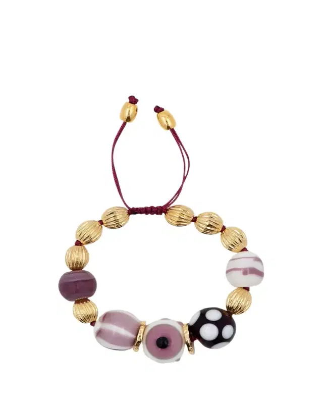 TOHUM Design Tohum One-of-a-Kind Charm Bracelet, Yellow-White