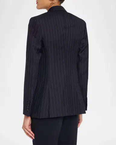 Givenchy Double-Breasted Pinstripe Wool Jacket | Thumbnail 2 Givenchy Double-Breasted Pinstripe Wool Jacket | Thumbnail 2