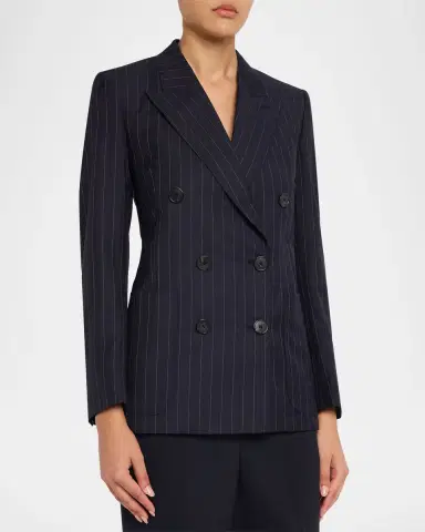 Givenchy Double-Breasted Pinstripe Wool Jacket | Thumbnail 3 Givenchy Double-Breasted Pinstripe Wool Jacket | Thumbnail 3