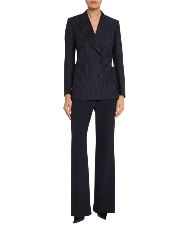 Givenchy Double-Breasted Pinstripe Wool Jacket