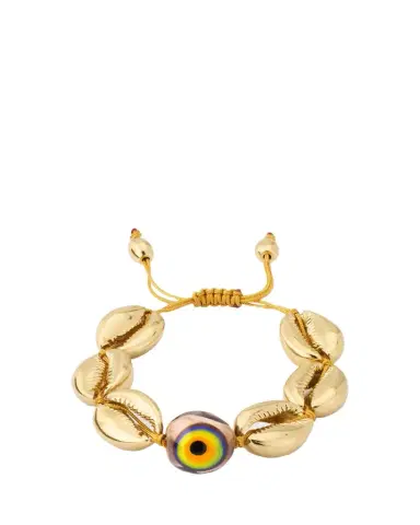 TOHUM Design Concha Large Puka Bracelet, Yellow Gold | Thumbnail 1