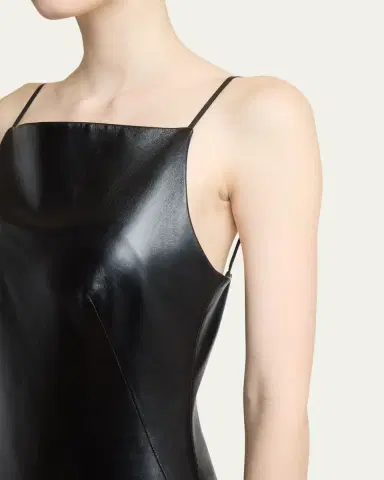 Givenchy Sliced Midi Leather Dress | Thumbnail 5