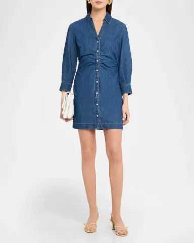 Veronica Beard Maura Denim Mini Dress | Thumbnail 2 Veronica Beard Maura Denim Mini Dress | Thumbnail 2