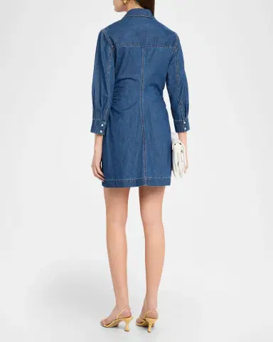 Veronica Beard Maura Denim Mini Dress | Thumbnail 3 Veronica Beard Maura Denim Mini Dress | Thumbnail 3