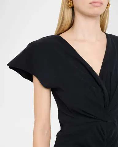 Isabel Marant Nadra Gathered Waist Jersey Midi Dress | Thumbnail 4 Isabel Marant Nadra Gathered Waist Jersey Midi Dress | Thumbnail 4
