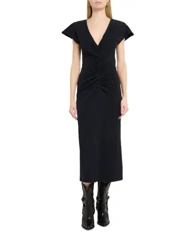 Isabel Marant Nadra Gathered Waist Jersey Midi Dress | Thumbnail 1 Isabel Marant Nadra Gathered Waist Jersey Midi Dress | Thumbnail 1