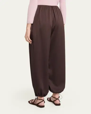 Vince Mid-Rise Plissé Satin Bubble Pants | Thumbnail 3 Vince Mid-Rise Plissé Satin Bubble Pants | Thumbnail 3