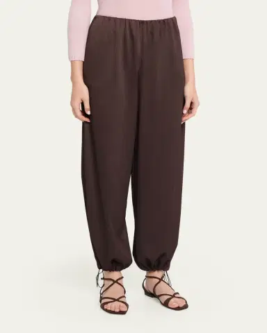 Vince Mid-Rise Plissé Satin Bubble Pants | Thumbnail 4 Vince Mid-Rise Plissé Satin Bubble Pants | Thumbnail 4