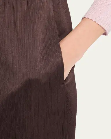 Vince Mid-Rise Plissé Satin Bubble Pants | Thumbnail 5 Vince Mid-Rise Plissé Satin Bubble Pants | Thumbnail 5