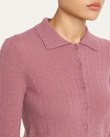 Vince Pointelle Wool Cardigan | Thumbnail 5 Vince Pointelle Wool Cardigan | Thumbnail 5