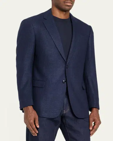 Giorgio Armani Men's Soft Textured Single-Breasted Sport Coat | Thumbnail 4