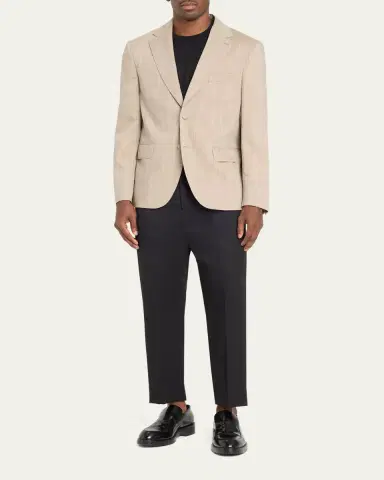 OFFICINE GÉNÉRALE Men's Arthus Heathered Wool Single-Breasted Sport Coat | Thumbnail 2