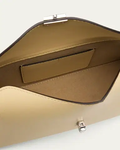 TOTEME T-Lock Leather Clutch Bag | Thumbnail 4