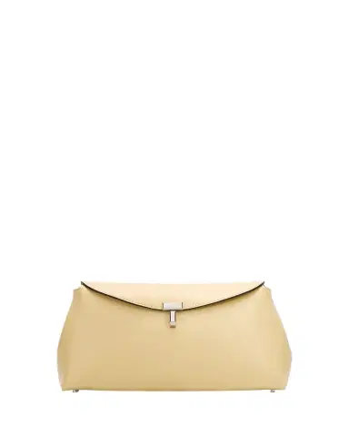 TOTEME T-Lock Leather Clutch Bag | Thumbnail 1