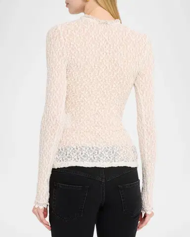 Isabel Marant Brany Stretch Lace Long-Sleeve Top | Thumbnail 2 Isabel Marant Brany Stretch Lace Long-Sleeve Top | Thumbnail 2