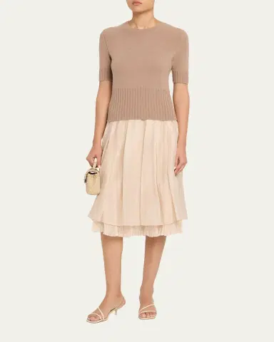 Vince Wool & Cashmere Short-Sleeve Sweater | Thumbnail 2