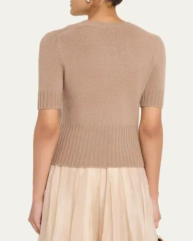 Vince Wool & Cashmere Short-Sleeve Sweater | Thumbnail 3
