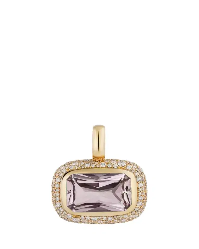 Mason and Books 14K Jumbo Floret Pendant with East-West Rose de France and Diamonds