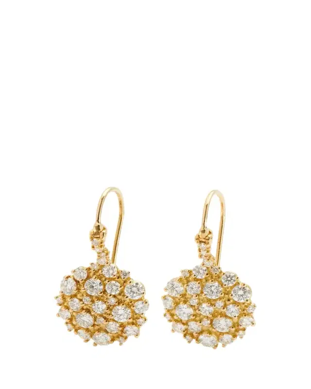 Paul Morelli 18K Yellow Gold Diamond Confetti Wire Earrings