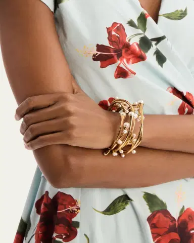 Oscar de la Renta Pearly Nest Cuff Bracelet | Thumbnail 2 Oscar de la Renta Pearly Nest Cuff Bracelet | Thumbnail 2
