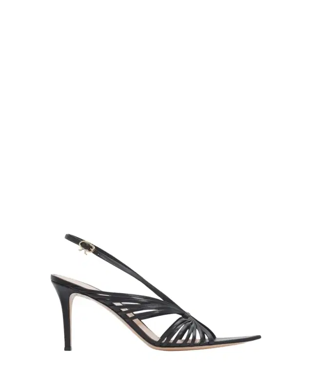 Gianvito Rossi 85mm Strappy Leather Pointed-Toe Sandals