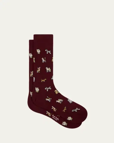 Paul Smith Men's Kyoto Dogs Crew Socks | Thumbnail 3