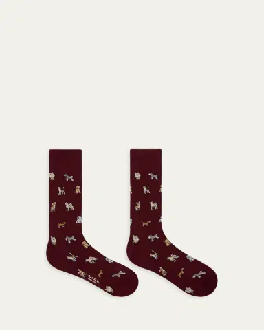Paul Smith Men's Kyoto Dogs Crew Socks | Thumbnail 4