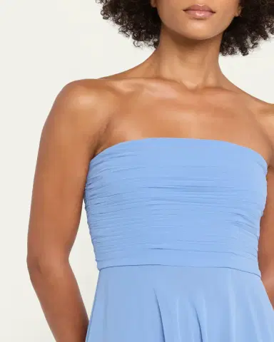 Retrofête Louisa Strapless Chiffon Dress | Thumbnail 5 Retrofête Louisa Strapless Chiffon Dress | Thumbnail 5